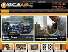 Tablet Screenshot of chiswicksecurity.co.uk